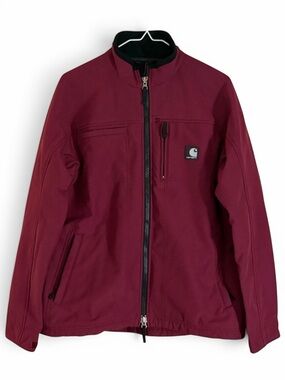 Carhartt Burgundy Soft Shell Fleece Lined Jacket